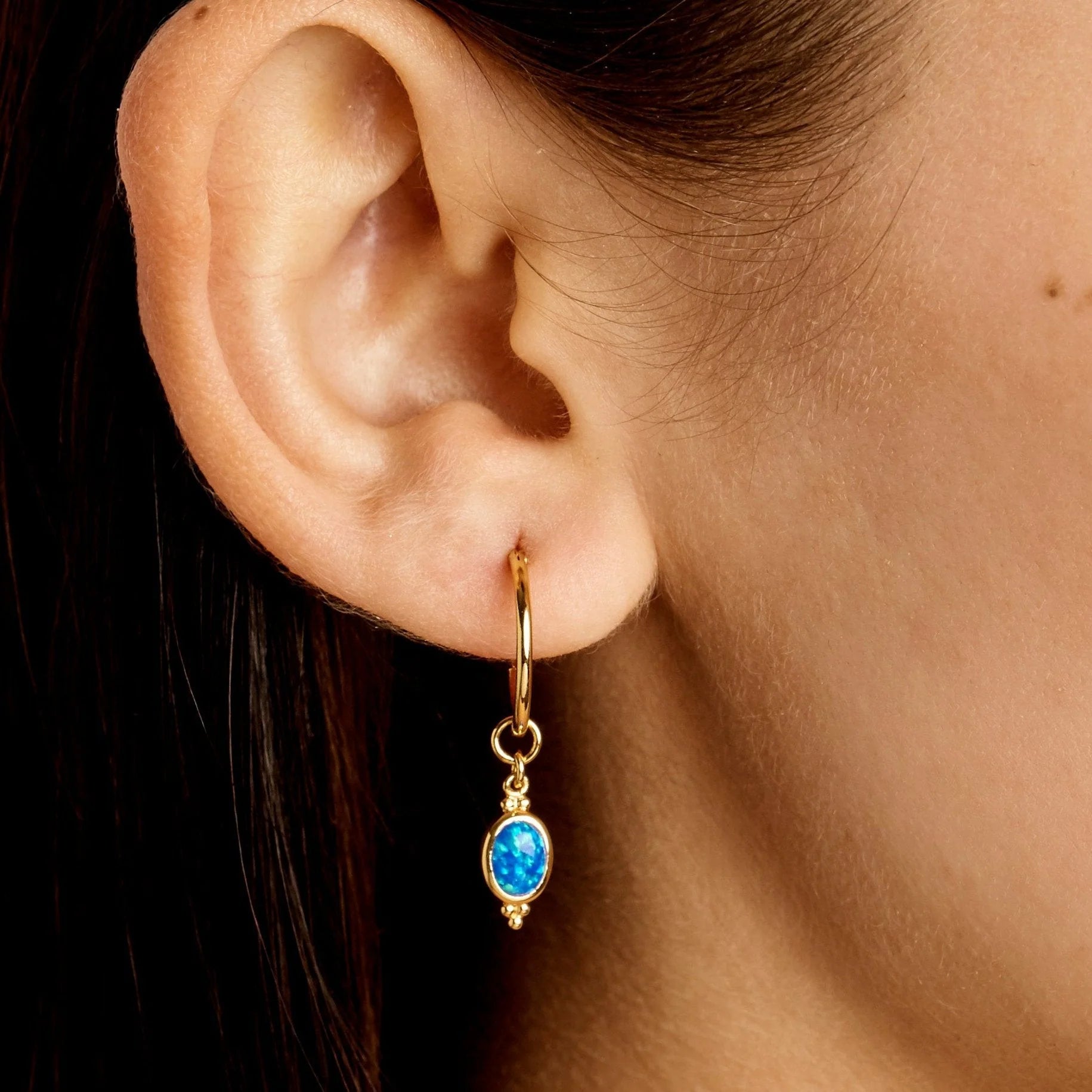 Moon Song Blue Opal Sleepers Gold