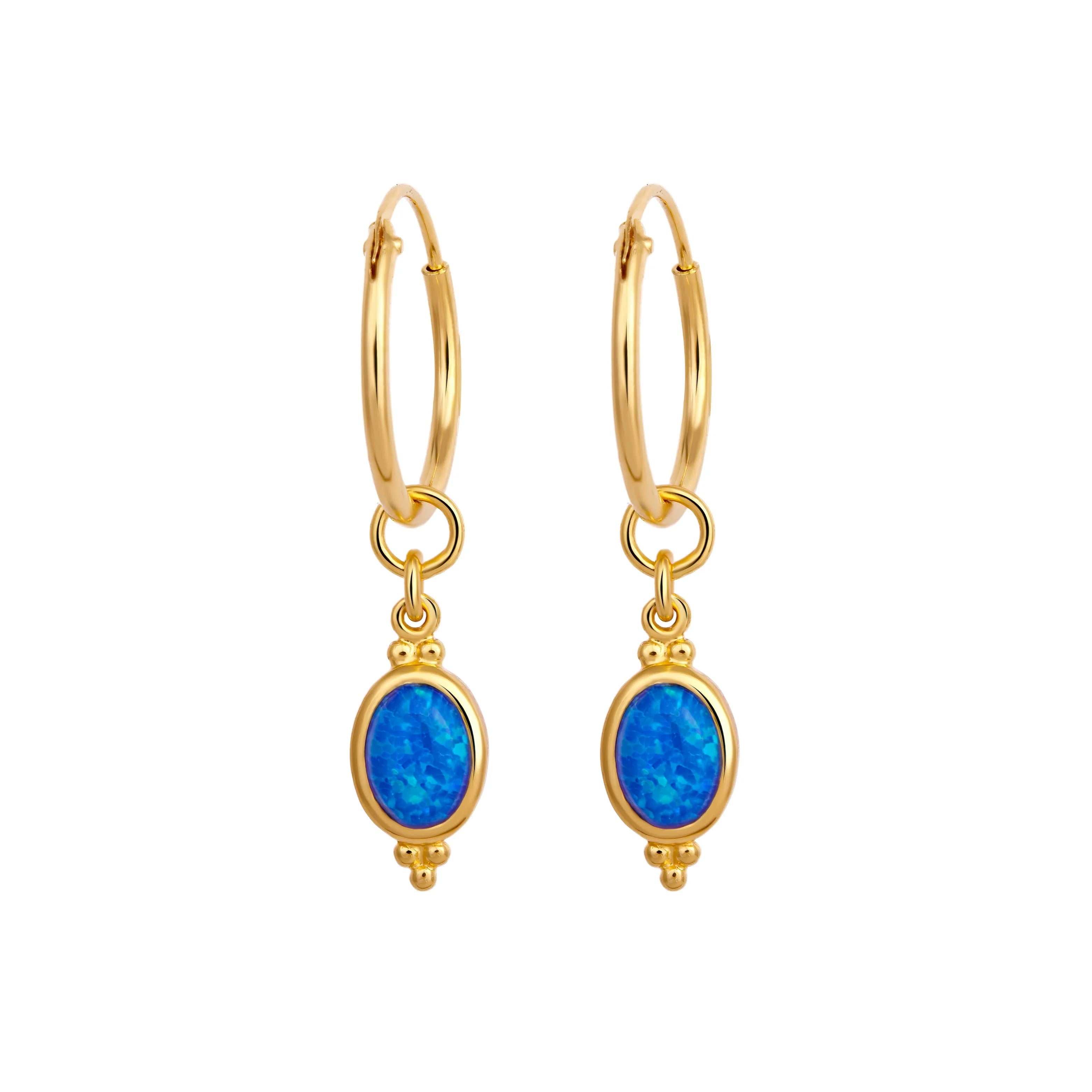 Moon Song Blue Opal Sleepers Gold