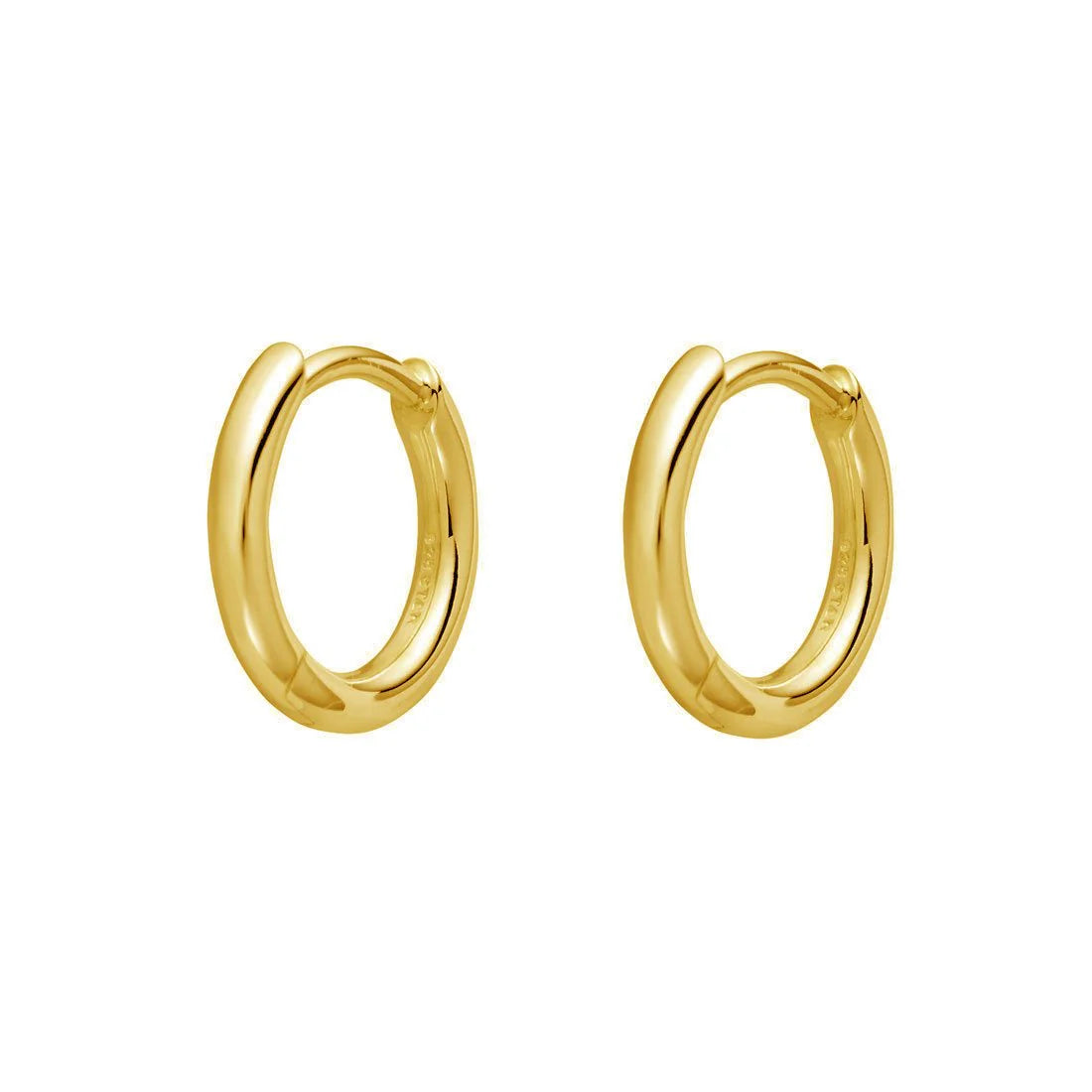Delicate Round Huggies Gold jewellery (view 2) - Mountain Dreads