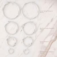 Sterling Silver Medium Hoop Sleepers
