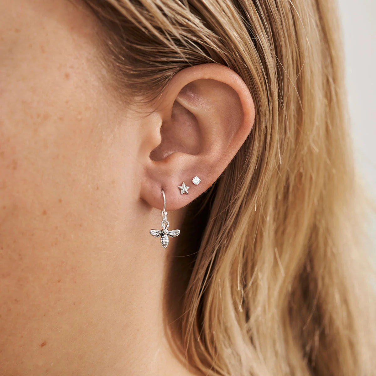 Sterling Silver Meant to Bee Earrings