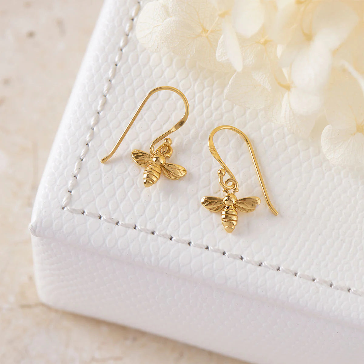 Meant to Bee Earrings Gold (view 3) - Mountain Dreads