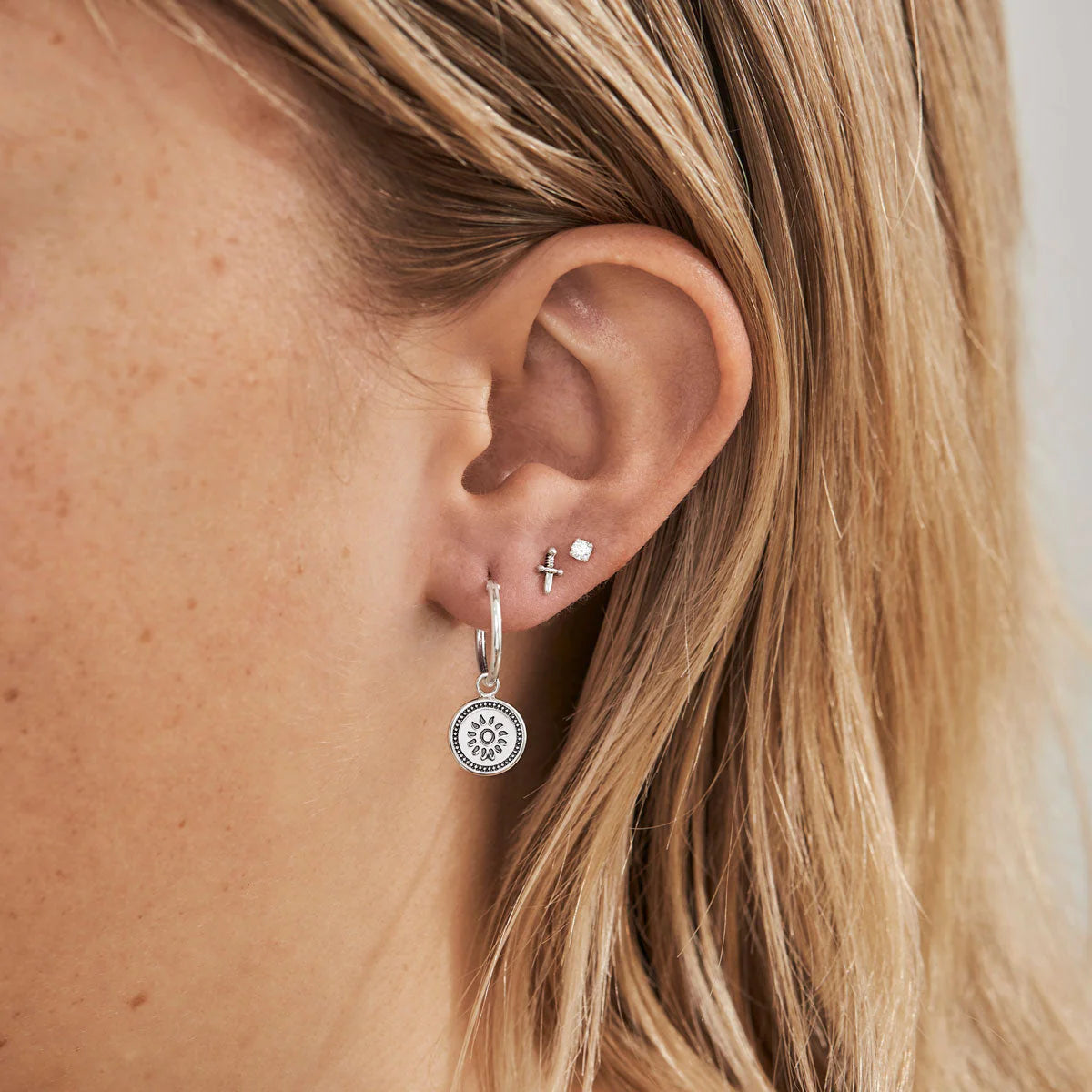 Sterling Silver Solstice Hoops