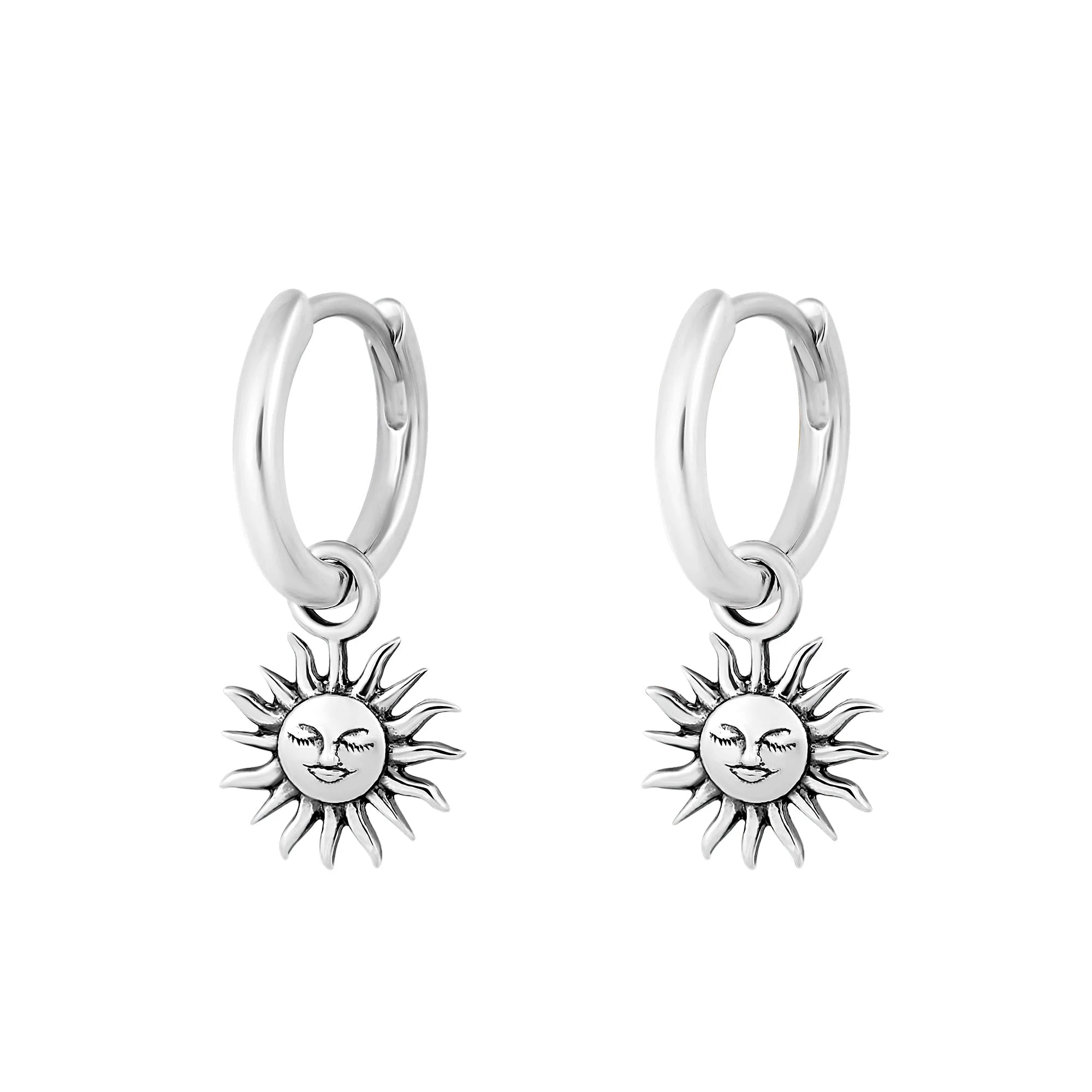 Sterling Silver Sunbeam Huggies