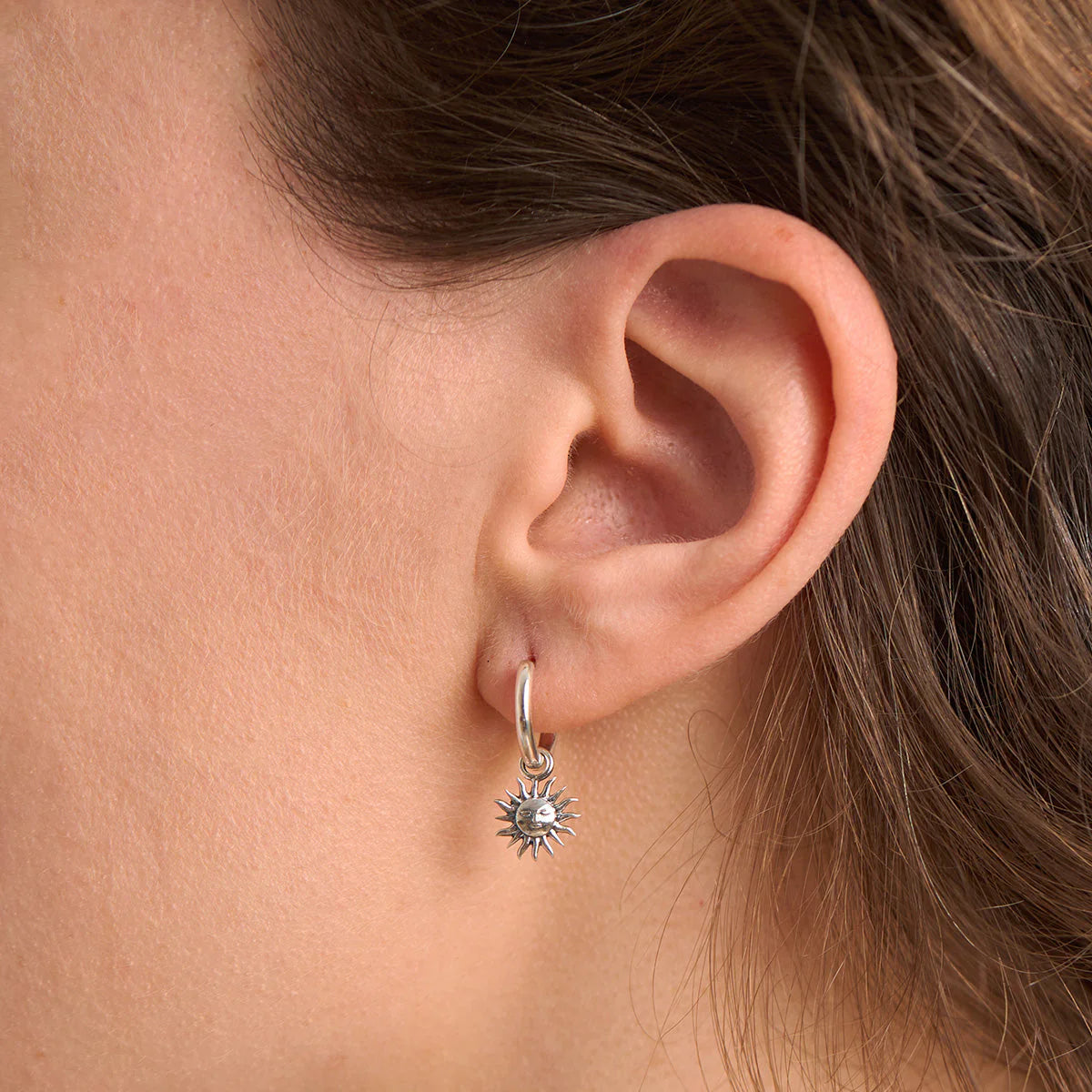 Sterling Silver Sunbeam Huggies