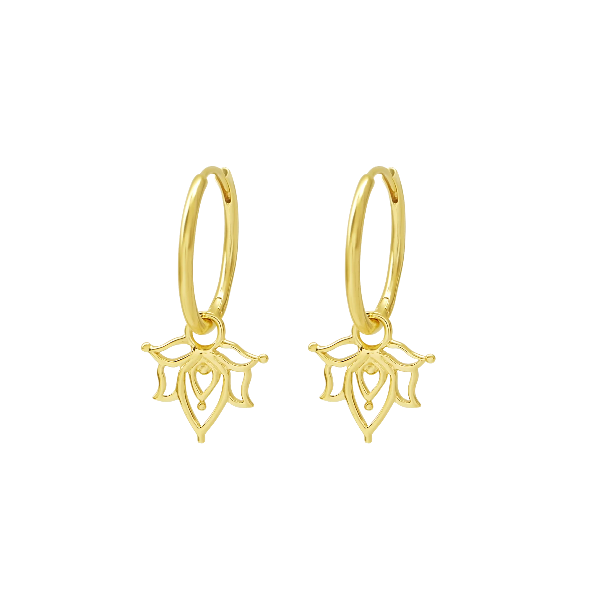 Dainty Lotus Huggies Gold