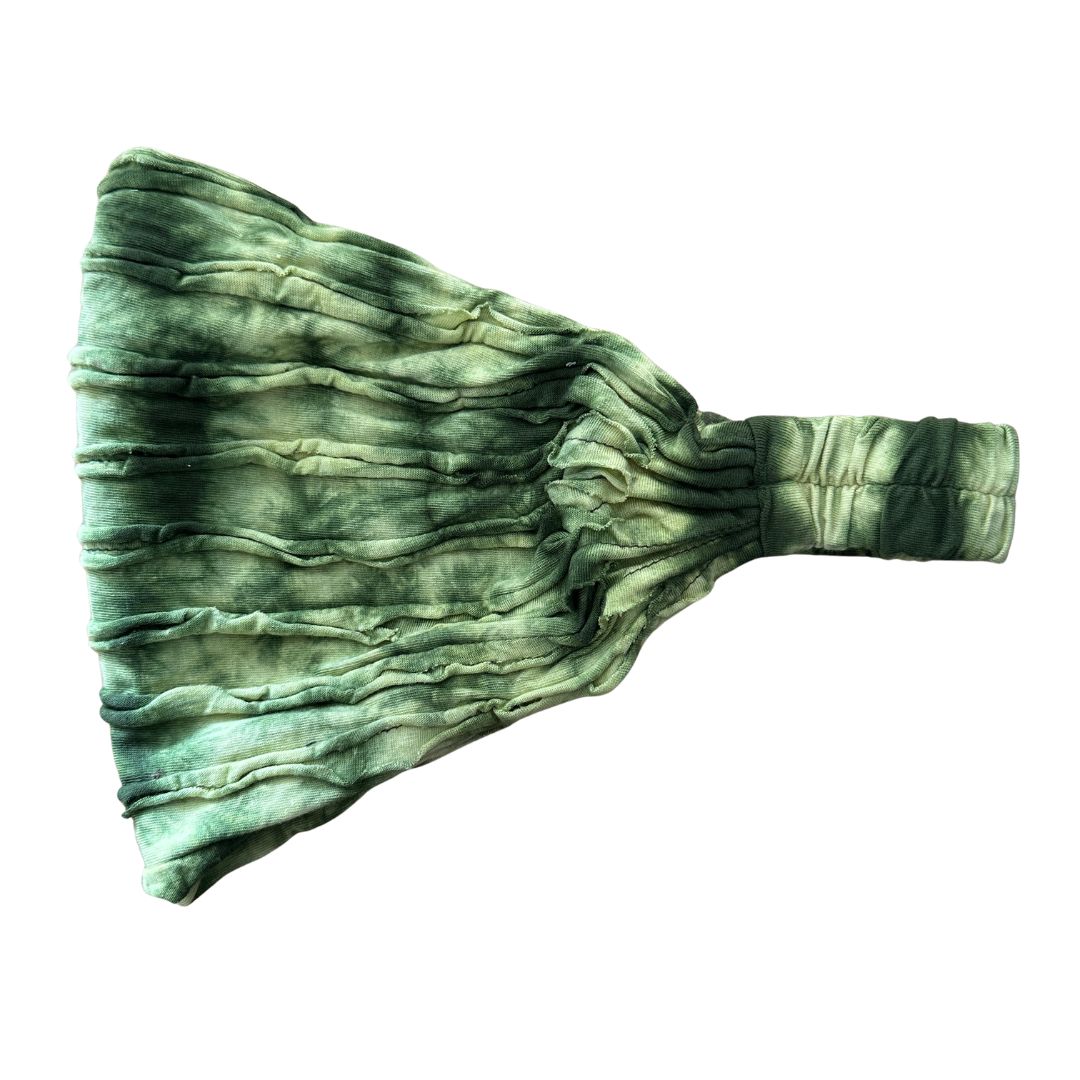 Green textured Headband on a white background