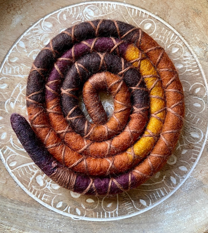 Henna Wool Felt Spiralocks