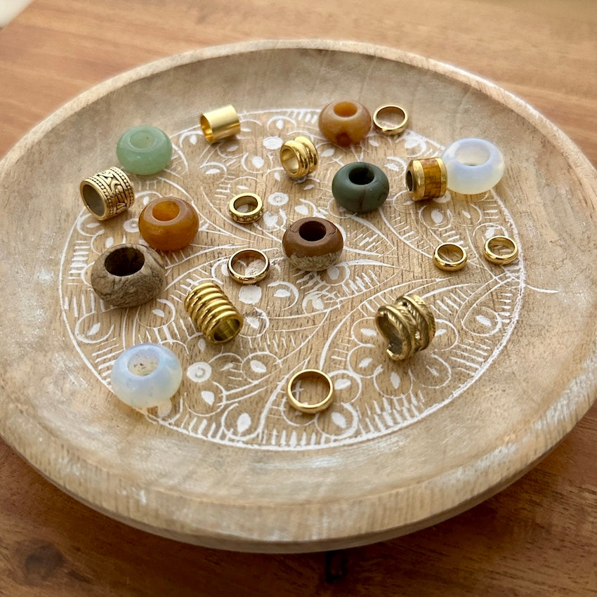 Shoreline, Dreadlock Beads, set of 20 (view 3) - Mountain Dreads