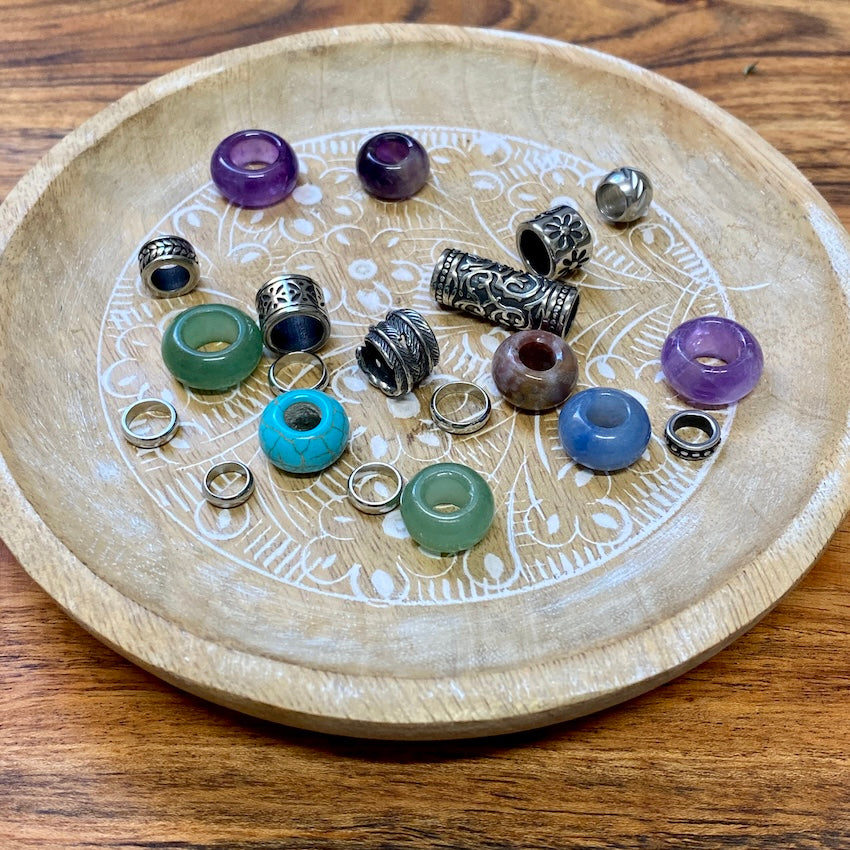 Orchid Dreadlock Beads, set of 20 (view 3) - Mountain Dreads