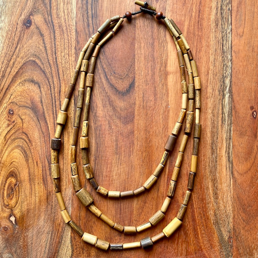 Bamboo Necklace - 3 Strands (view 2) - Mountain Dreads