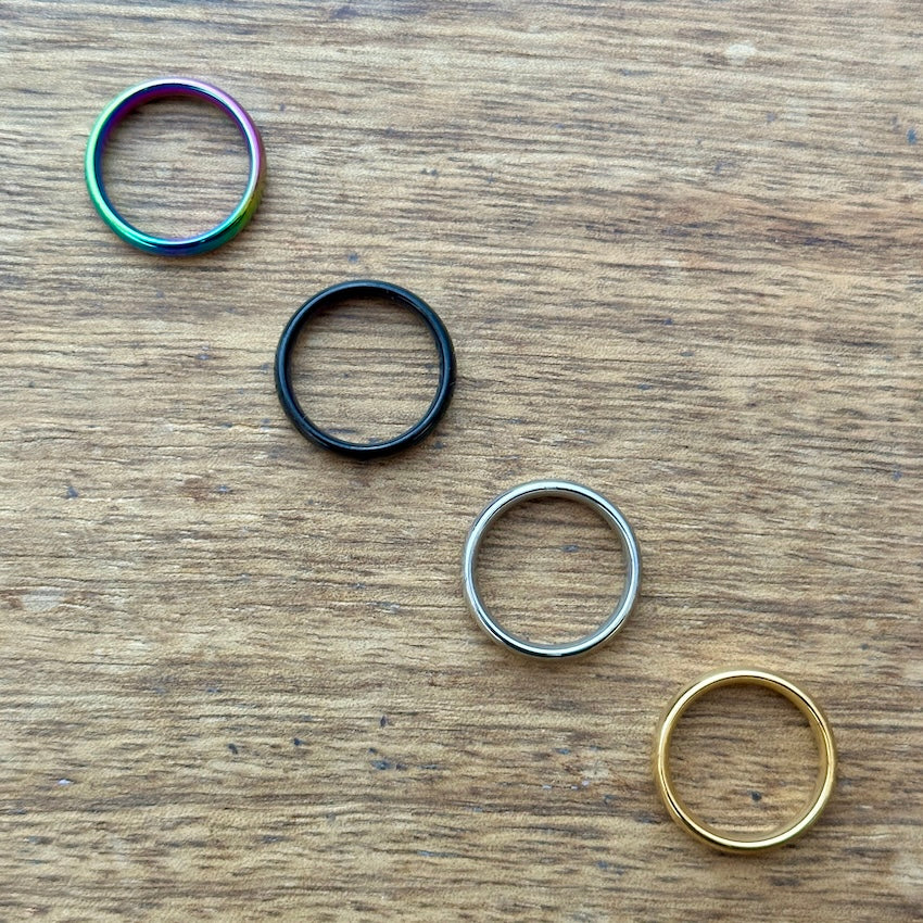 Extra Large Stainless Steel Dread Rings | Set of 4