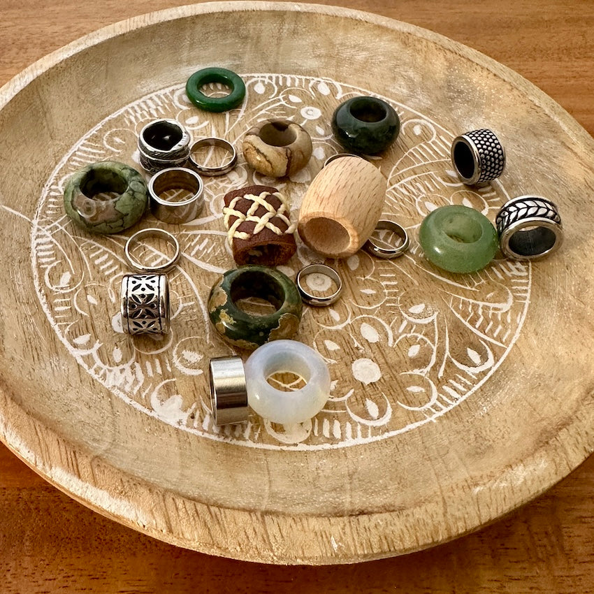 Jasper Forest | Dreadlock Beads | Set Of 20