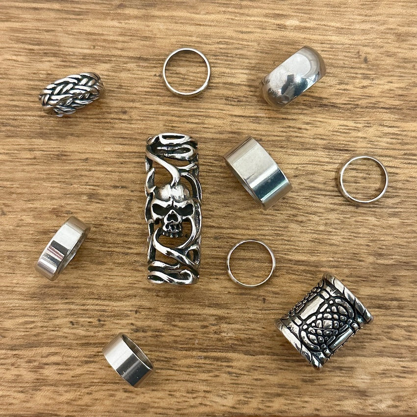 Large Stainless Steel Beads | Set Of 10