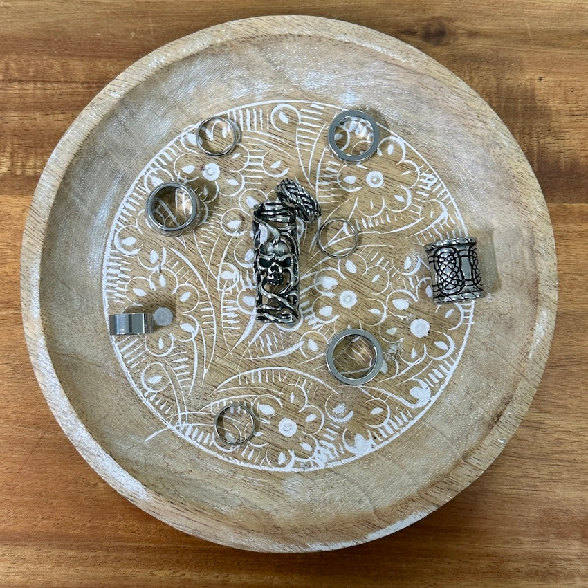 Large Stainless Steel Beads | Set Of 10