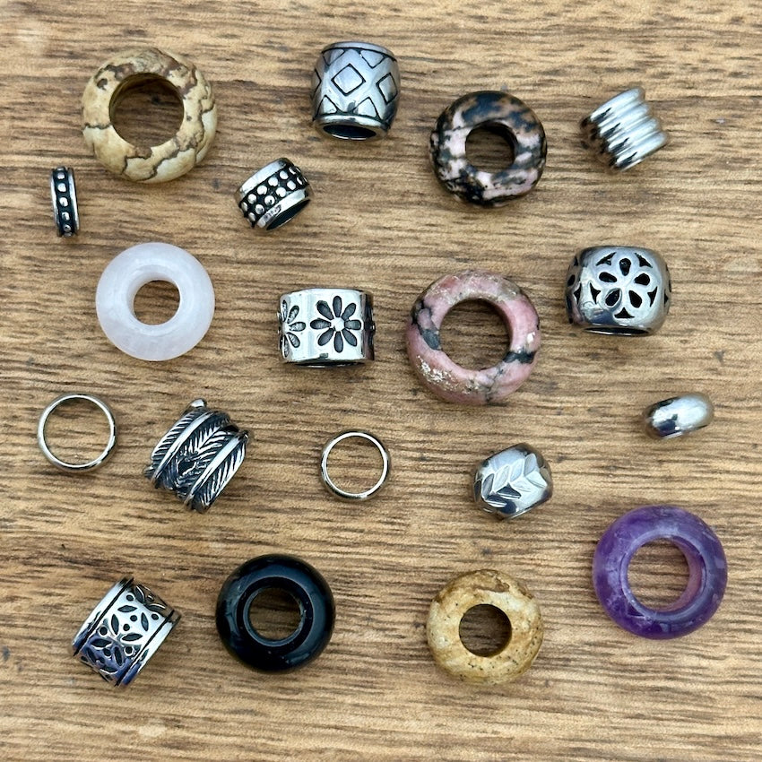 Dusty Rose Dreadlock Beads | Set Of 20