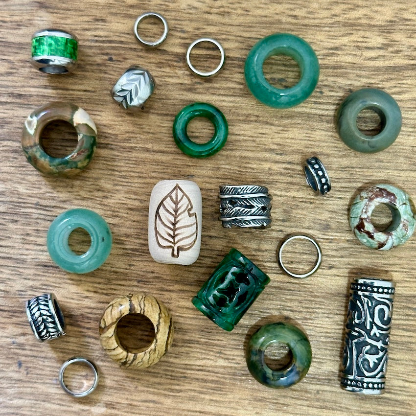 Emerald Forest | Limited Edition Dreadlock Beads | Set Of 20