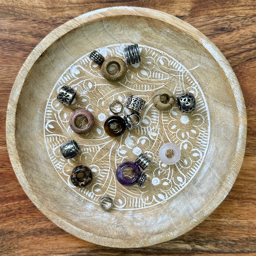 Dusty Rose Dreadlock Beads | Set Of 20