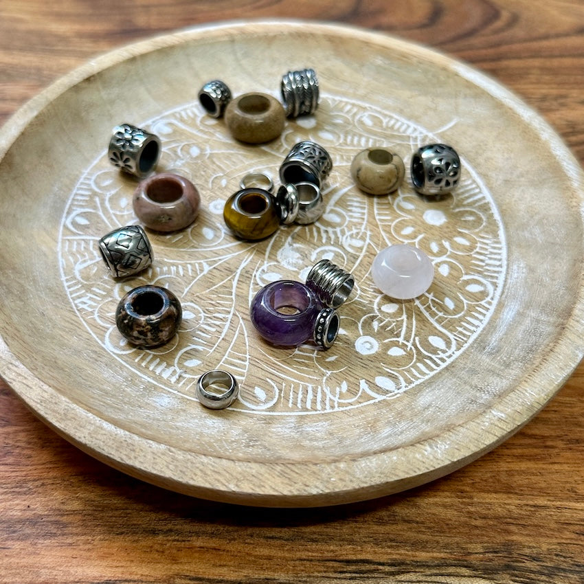 Dusty Rose Dreadlock Beads | Set Of 20