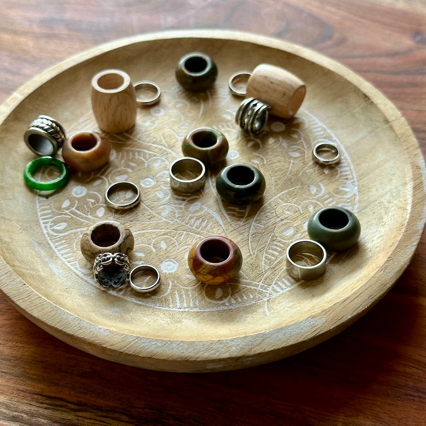 Jasper Mix, Dreadlock Beads, set of 20 (view 4) - Mountain Dreads