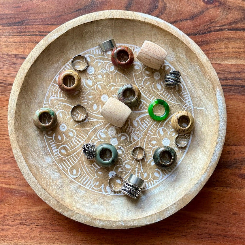 Jasper Mix, Dreadlock Beads, set of 20 (view 2) - Mountain Dreads