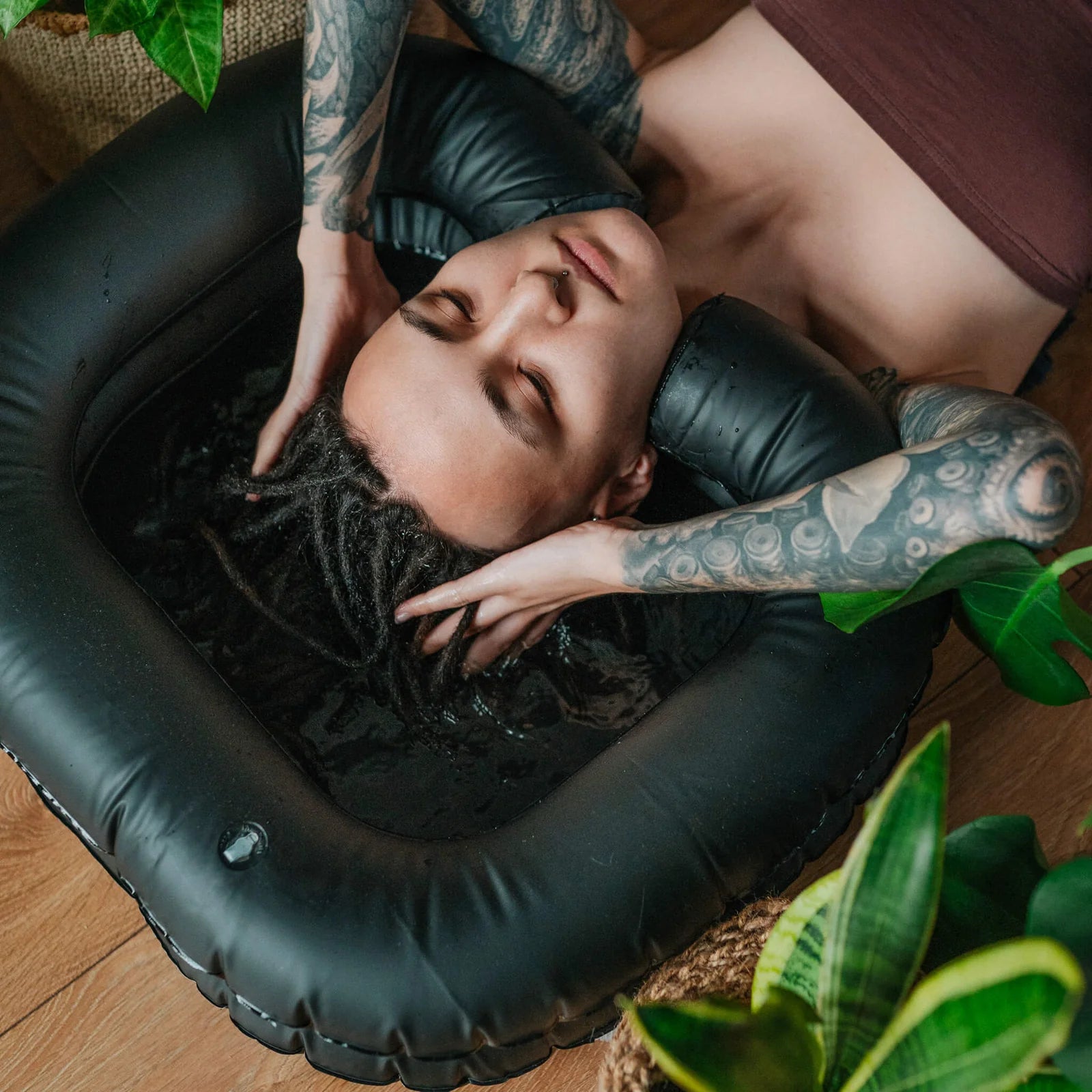 Inflatable Basin for Dreadlock Detox