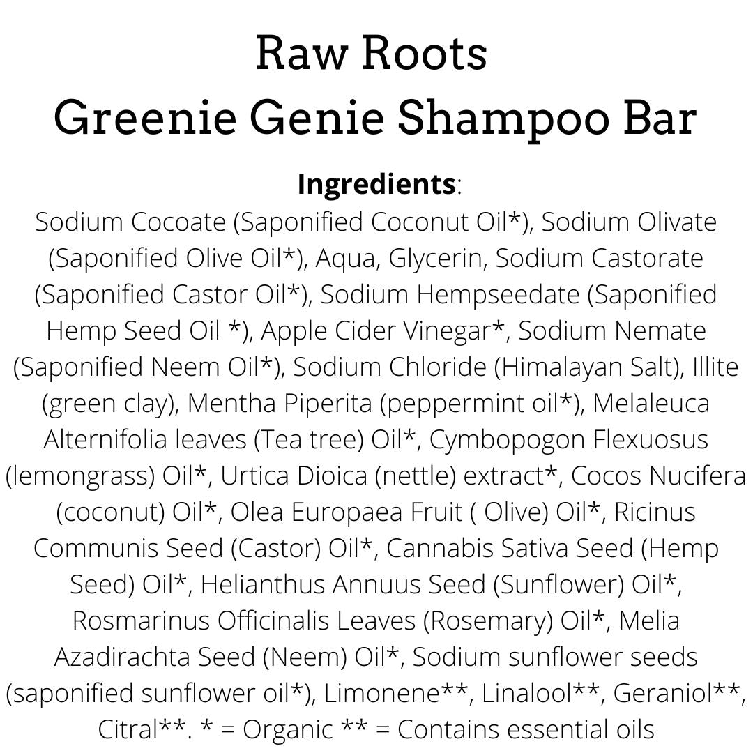 Raw Roots Shampoo Bar - Greenie Genie