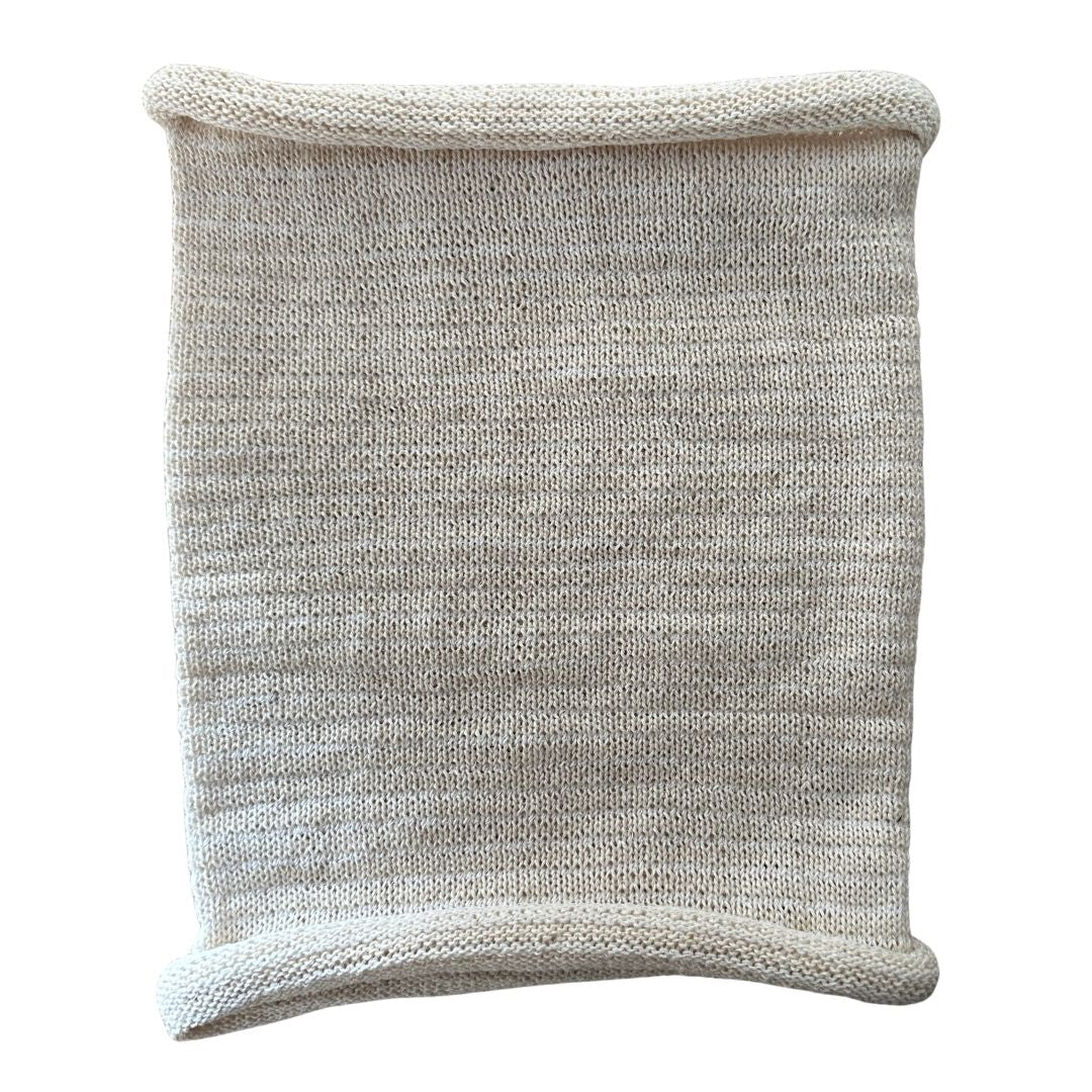 White cotton hair wrap on a white background.