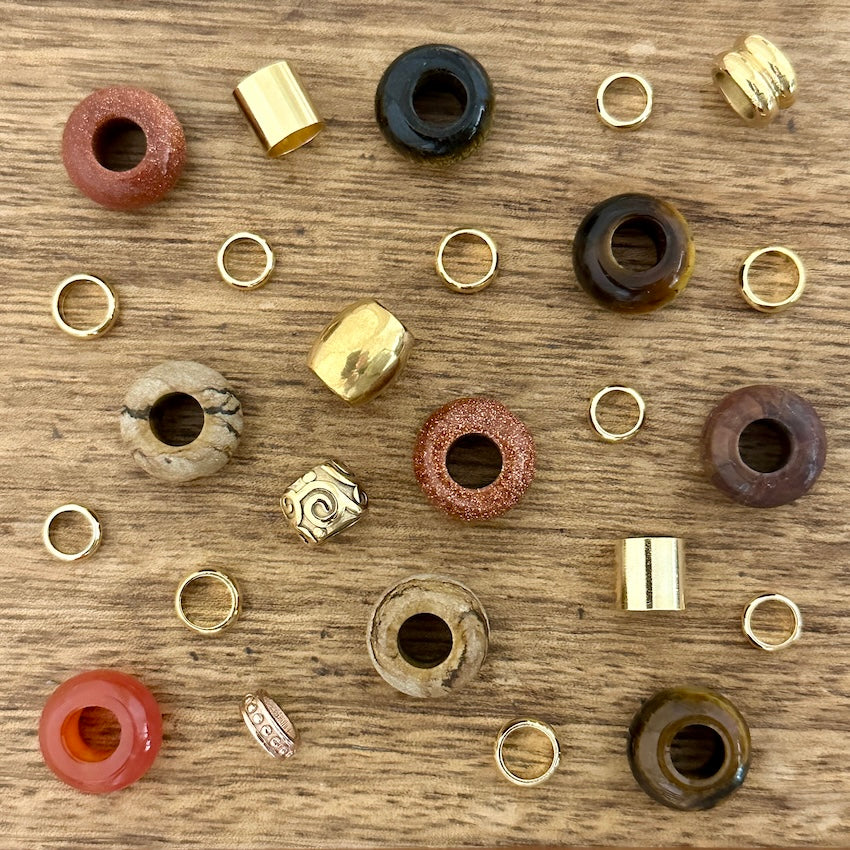 Golden Hour Dreadlock Beads | Set Of 25