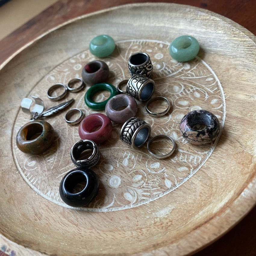 Tropical Leaf Dreadlock Beads | Set Of 20