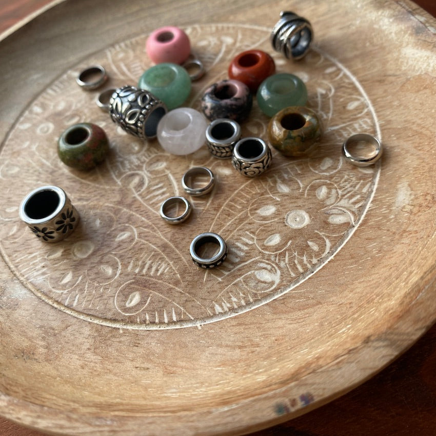 Rose Garden Dreadlock Beads | Set Of 20