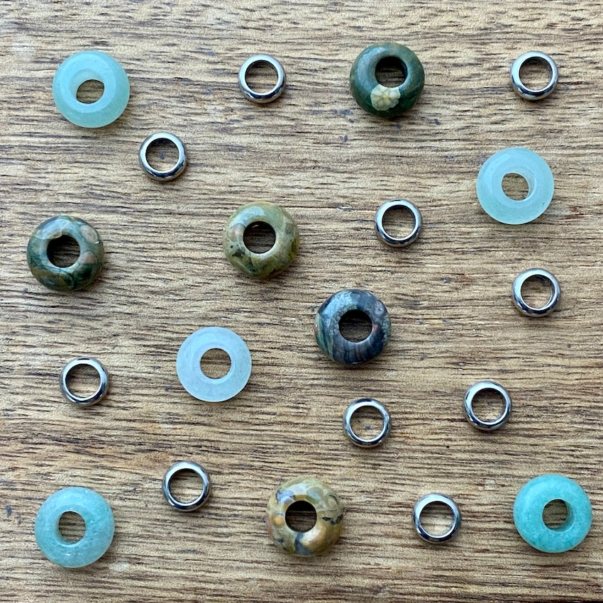 Green Gemstone Mix | Set of 20