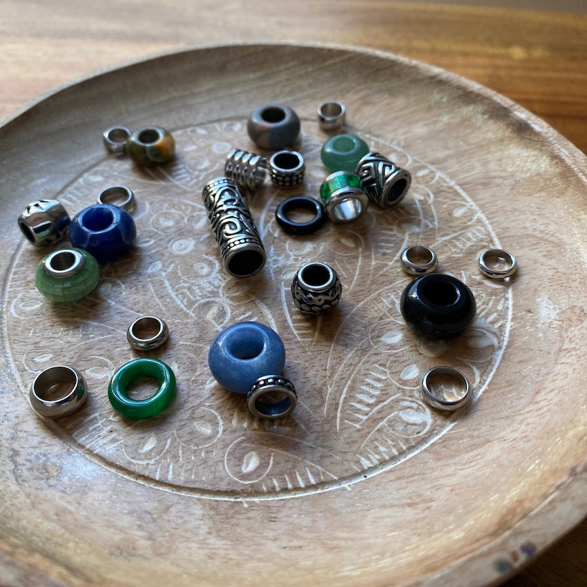 Mountain Storm Dreadlock Beads | Set Of 25