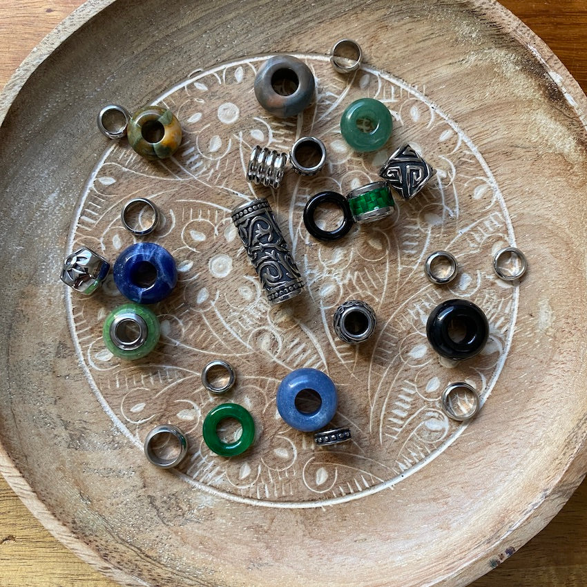 Mountain Storm Dreadlock Beads | Set Of 25