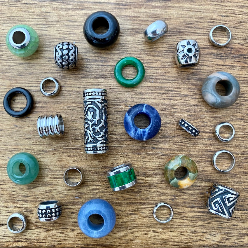 Mountain Storm Dreadlock Beads | Set Of 25