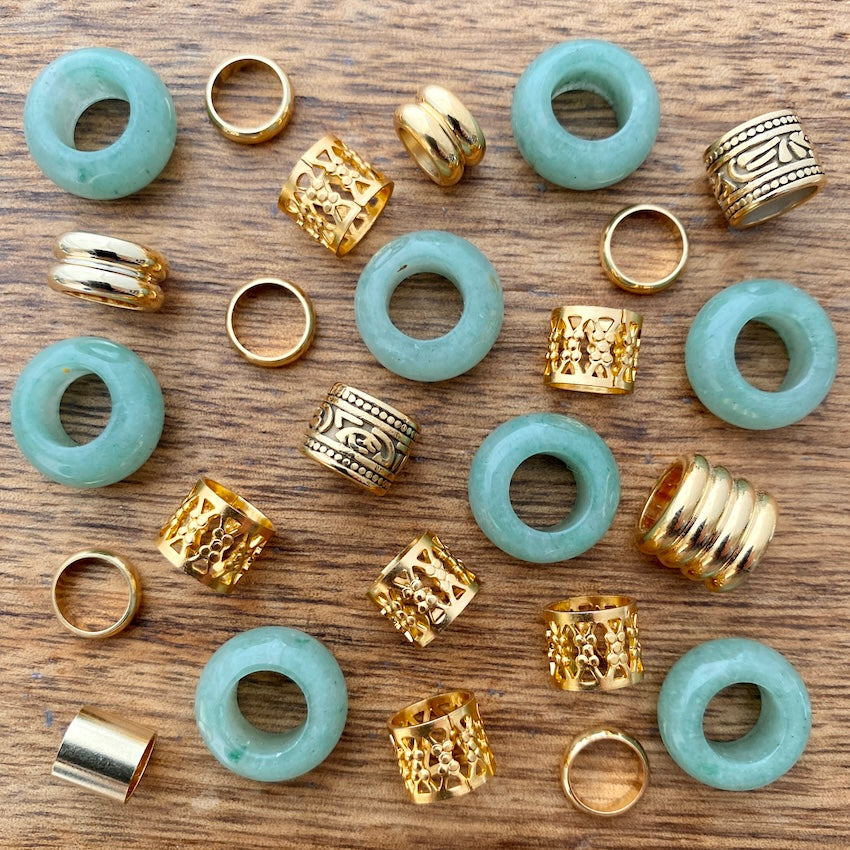 Large Wattle Dreadlock Beads | Set Of 25