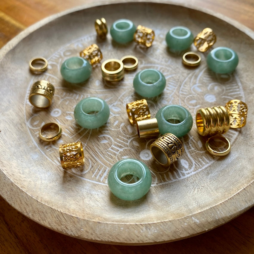 Large Wattle Dreadlock Beads | Set Of 25