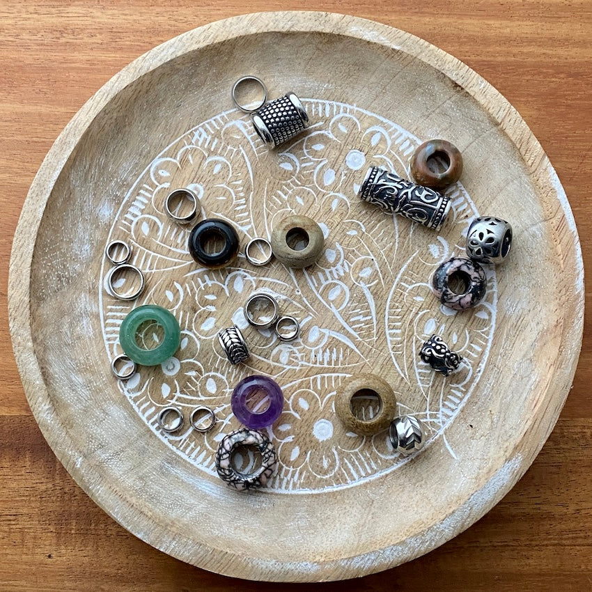 Nature Dreadlock Beads, set of 24 - Mountain Dreads