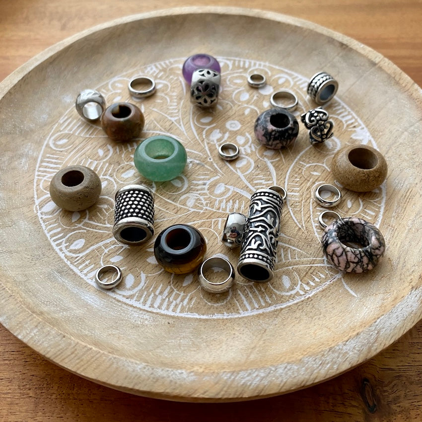 Nature Dreadlock Beads, set of 24 (view 2) - Mountain Dreads