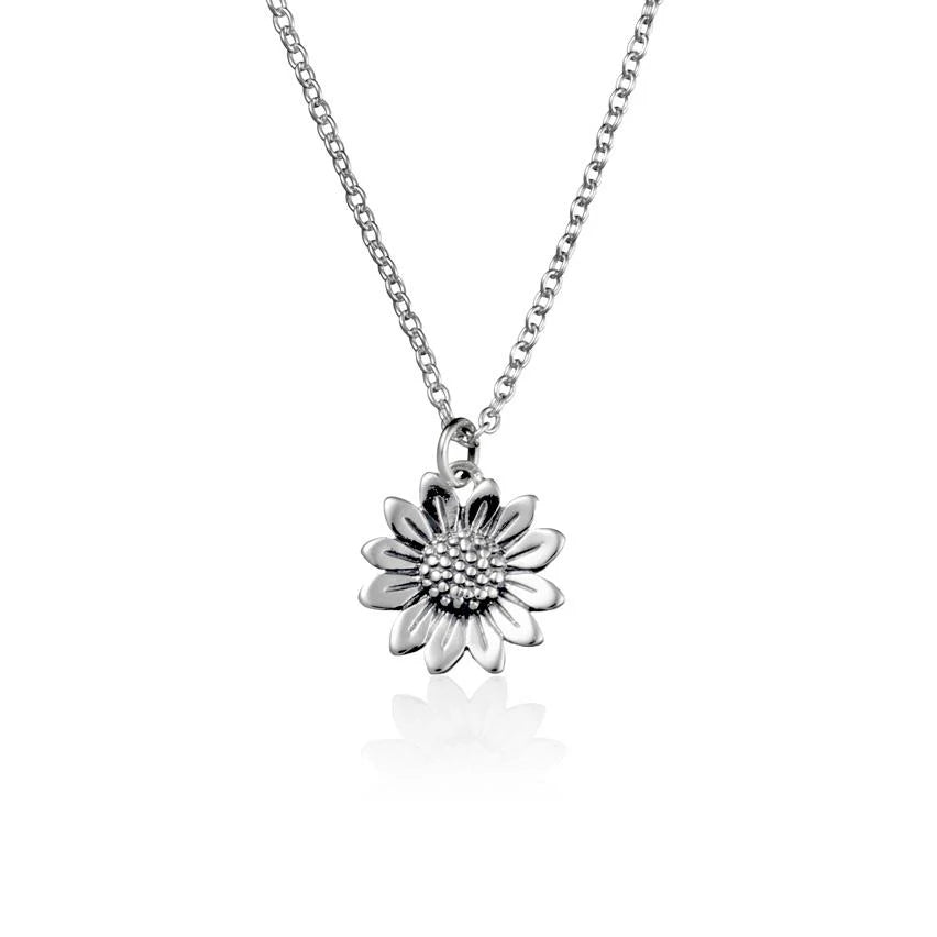 Sterling Silver | Blossoming Sunflower Necklace
