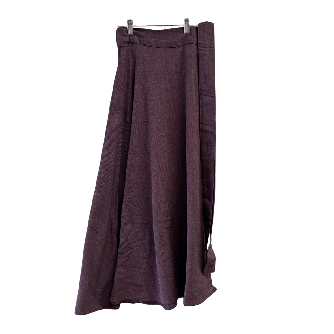 Mocha | Long Cotton Wrap Skirt