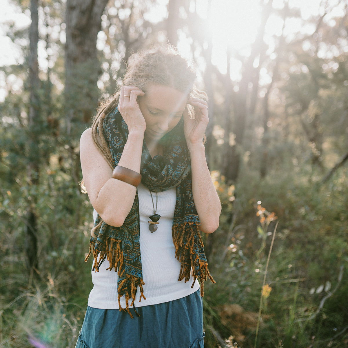 Paisley Scarf - Midnight Coast