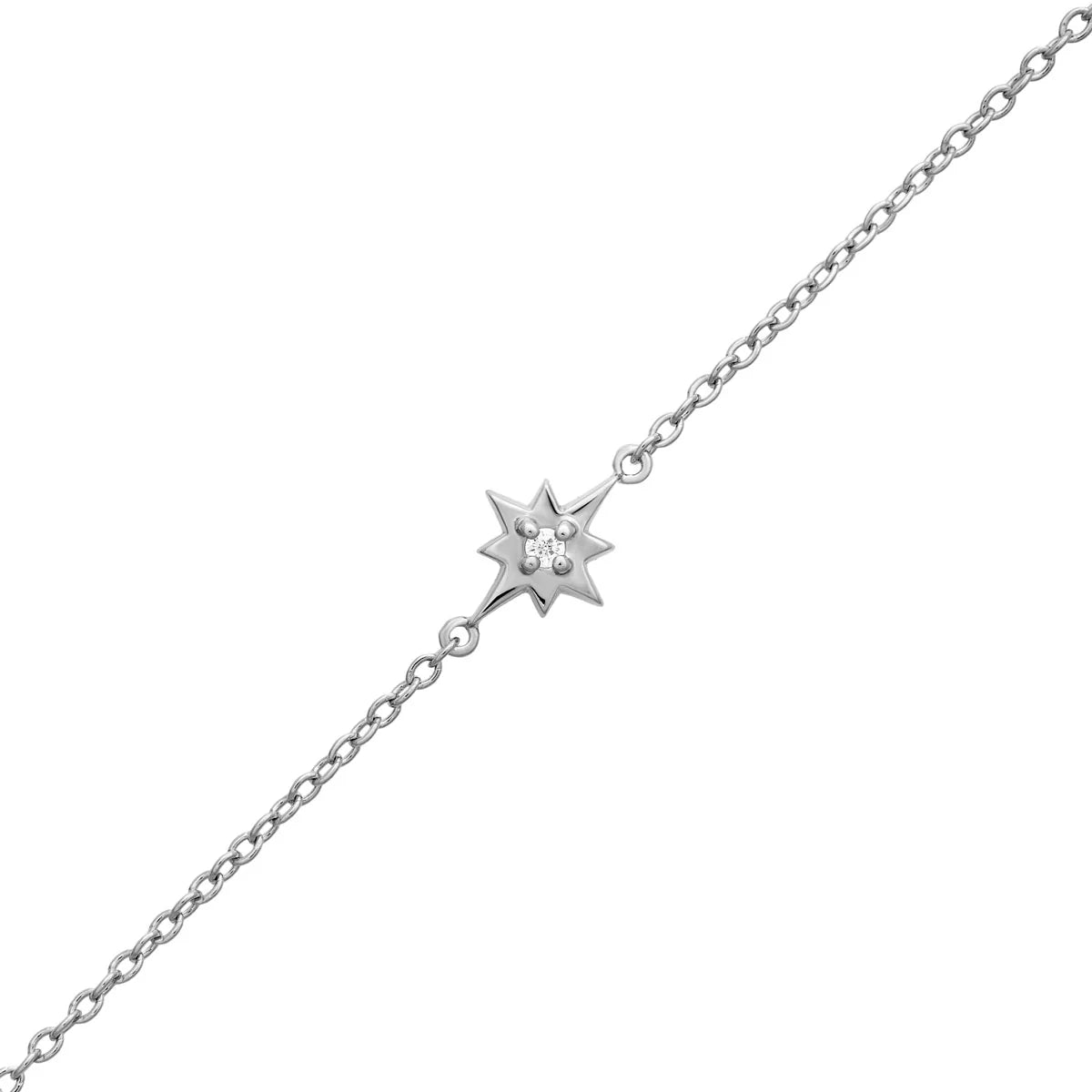 Sterling Silver, Lucida Star Bracelet (view 2) - Mountain Dreads