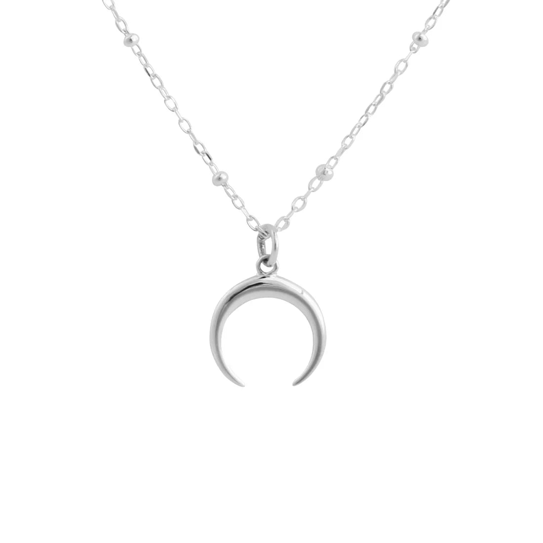 Sterling Silver Petite Moon Illusion Necklace