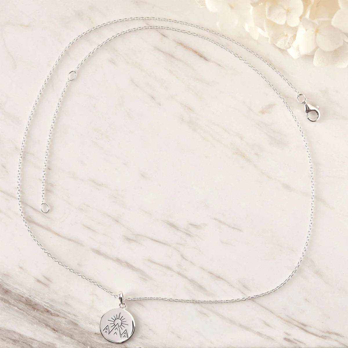 Sterling Silver, Under The Moon Phases Necklace (view 7) - Mountain Dreads