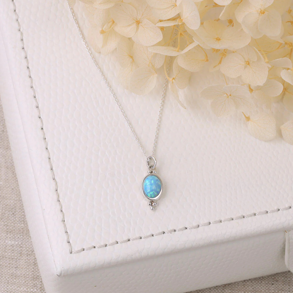 Sterling Silver, Moon Song Opal Necklace (view 4) - Mountain Dreads
