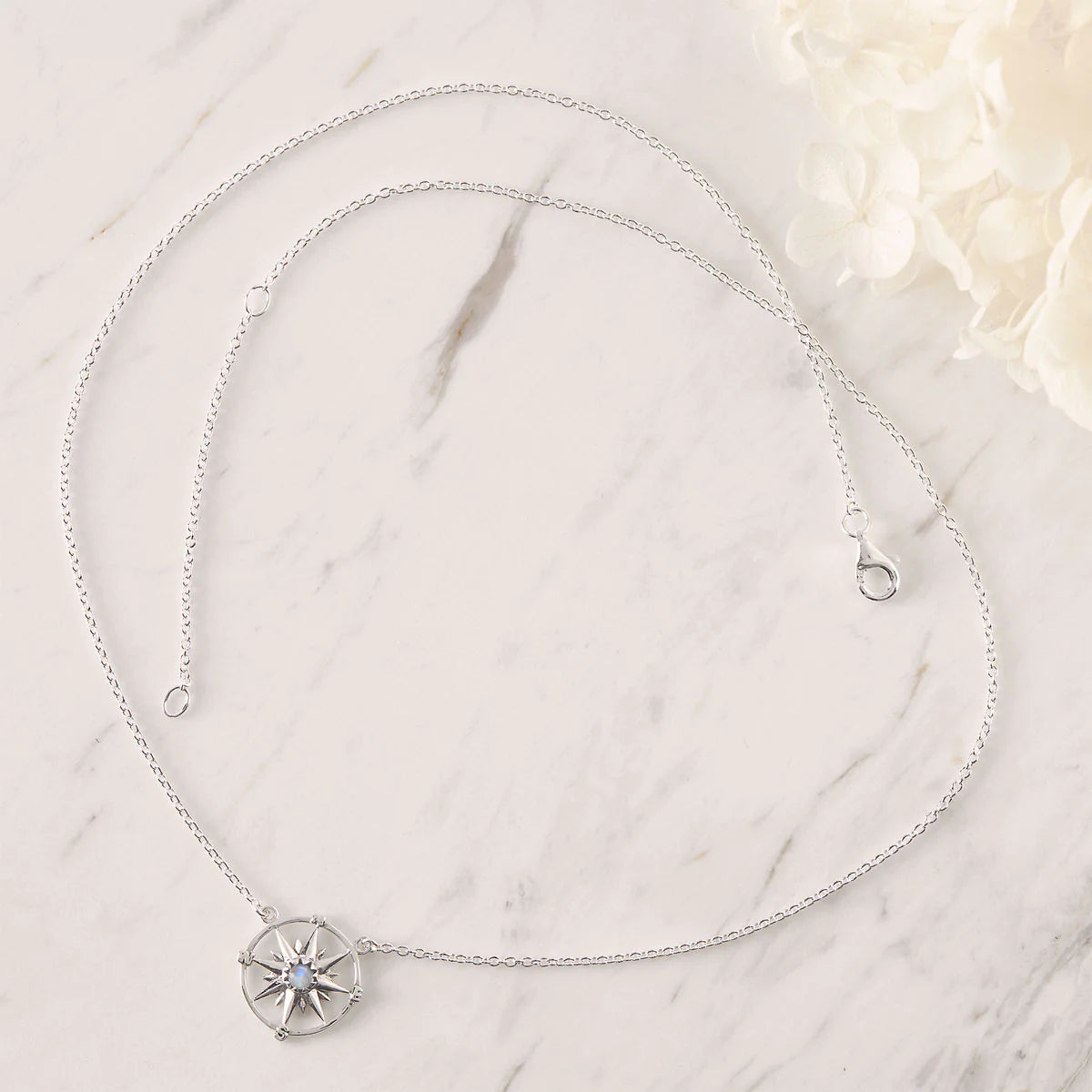 Sterling Silver | Guiding Light Compass Necklace