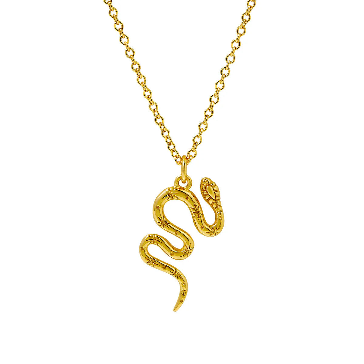 Mystic Serpent Necklace Gold (view 3) - Mountain Dreads