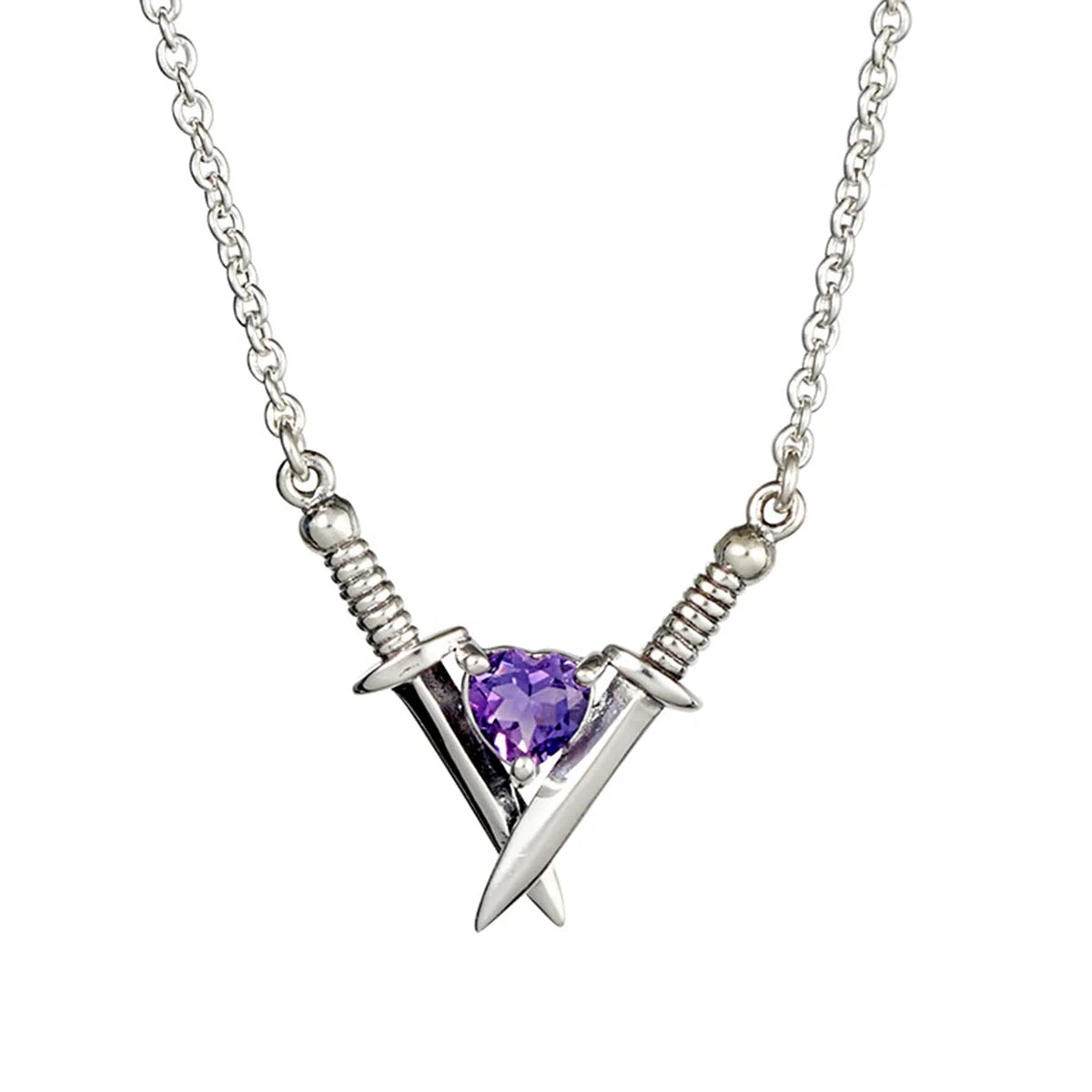 Sterling Silver | Love Struck Amethyst Necklace
