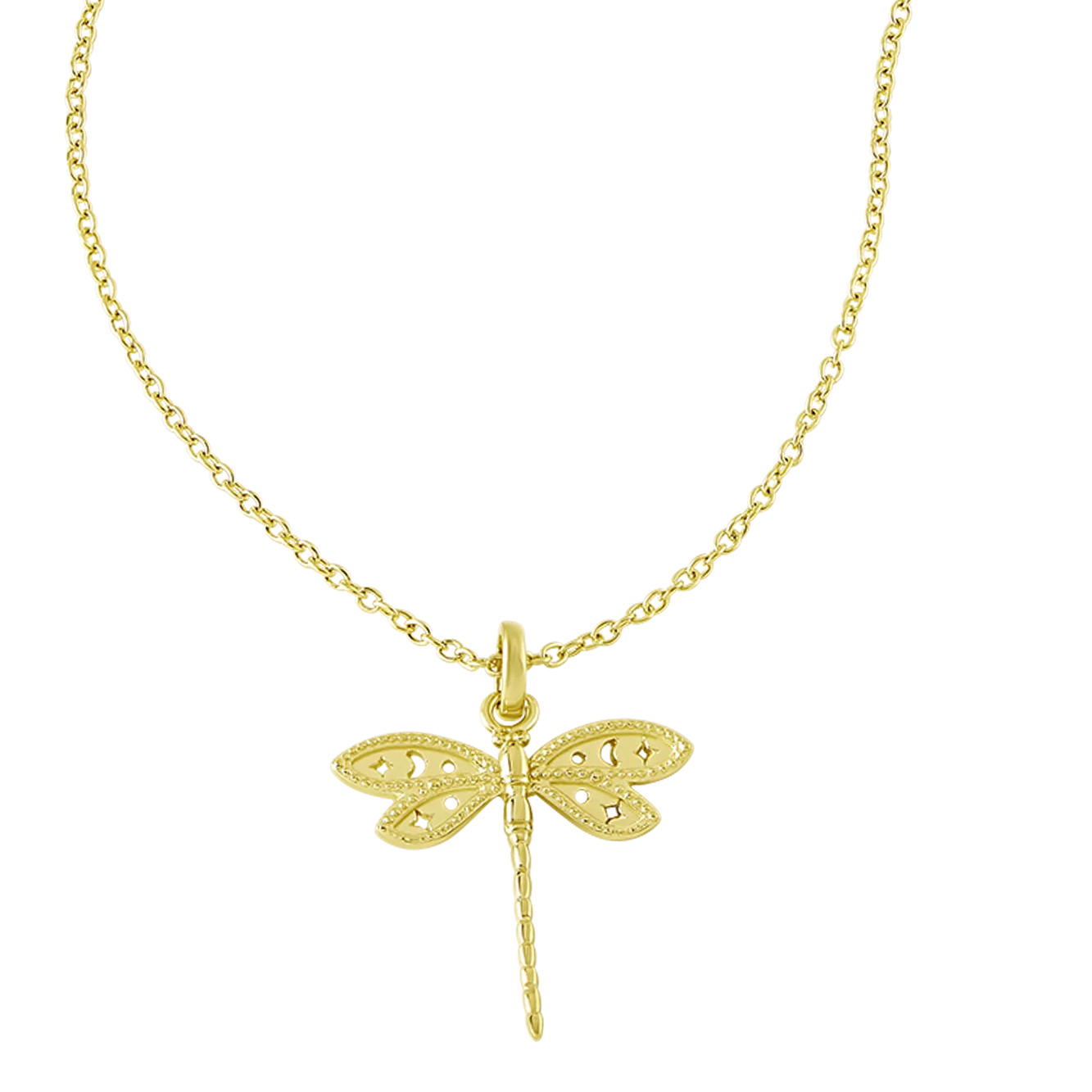 Wild Dragonfly Necklace Gold - Mountain Dreads